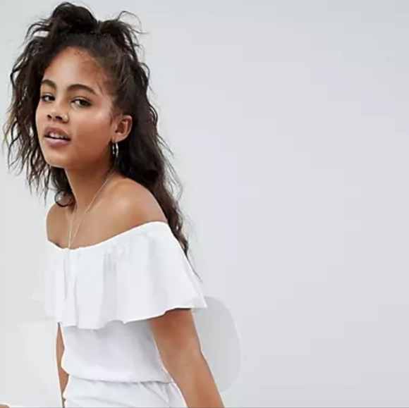 ASOS White ruffle maxi dress NWT - Picture 7 of 13